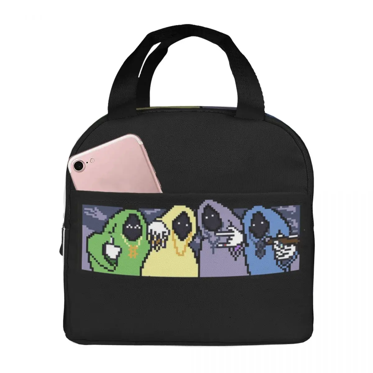 SHADOW WIZARD MONEY GANG Pixel Art Lunch Bags Insulated Bento Box Waterproof Lunch Tote Resuable Picnic Bags Cooler Thermal Bag