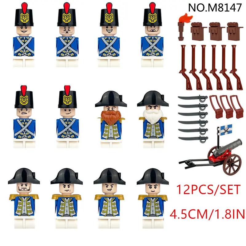 M8147 12PCS/SET Hot Emperial Soldiers Series Mini Building Blocks Action Figures Children's Educational Toys Birthday Gift