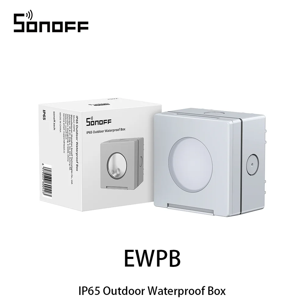 SONOFF EWPB Fusion Series IP65 Weerbestendige Buiten Waterdichte Behuizing Zachte Transparante Drukknopvenster V-0 Vlamvertragende PC Behuizing