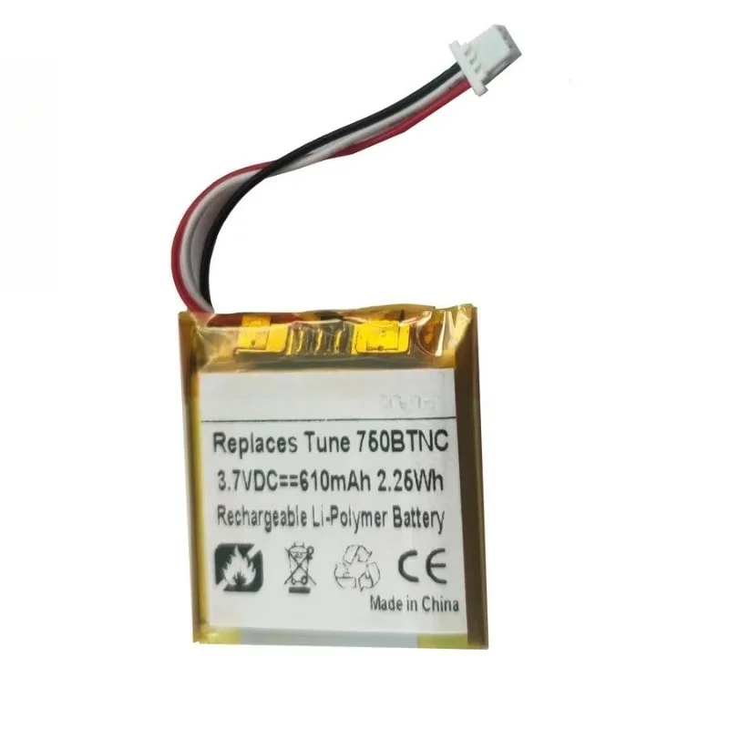 GSP753030 Battery 3.7V 610mAh for JBL Everest Elite 300 E45BT E55BT E45BT ,TUNE 750BTNC Bluetooth Headset Replacement Battery