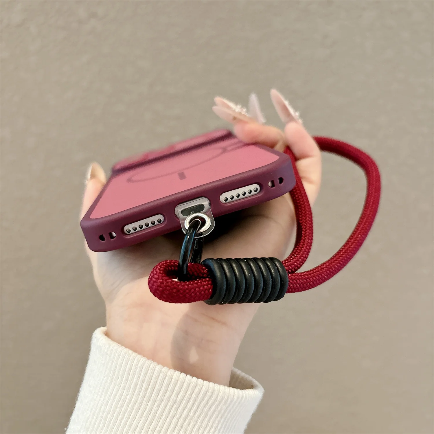 NEU Mit Lanyard Magnetisches Kabelloses Ladeband Handyhülle Für iPhone 18 17 Pro Max 16 15 14 12 13 11 Pro Hülle Magsafe Cover – Detail 12