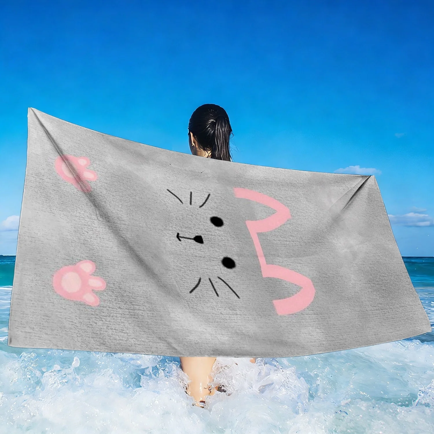 1-unidade-toalha-macia-estilo-gato-fofo-para-praia-padrao-de-orelhas-de-gato-rosa-e-pegadas-toalha-de-banho-de-microfibra-secagem-rapida