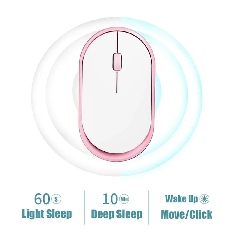 Xiaomi Bluetooth Mouse Morandi Colorway Tail Light Ergonomic Rechargeable 1200DPI Wireless Silent Mouse For Office Entertainment