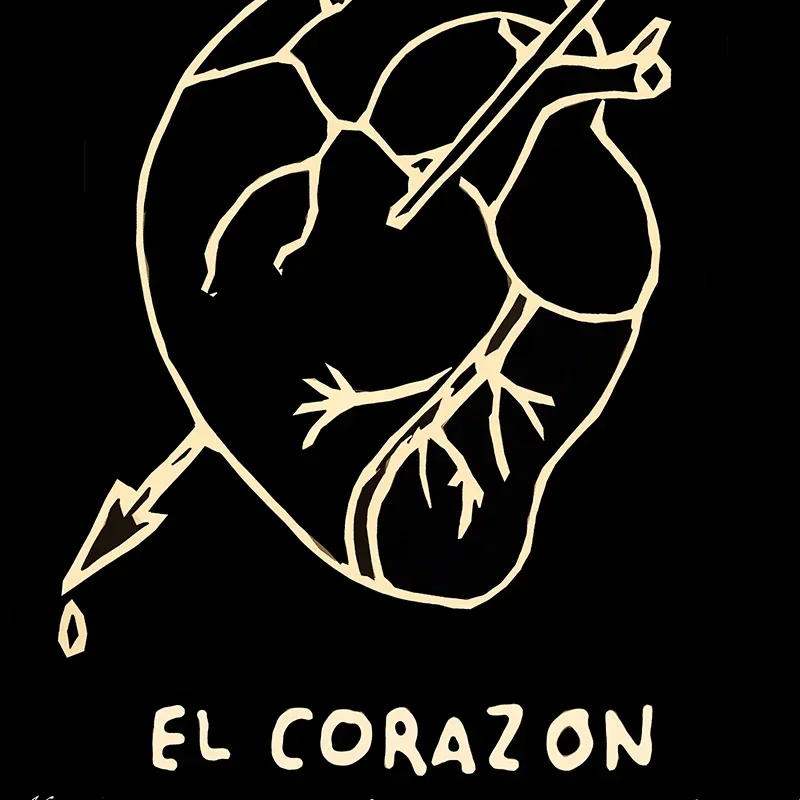 لوحة قماشية على شكل قلب أسود مكسيكي ، فن شعبي مكسيكي ، صور ديكورية ، مطبوعات بنمط البوهو ، ديكور حائط منزلي