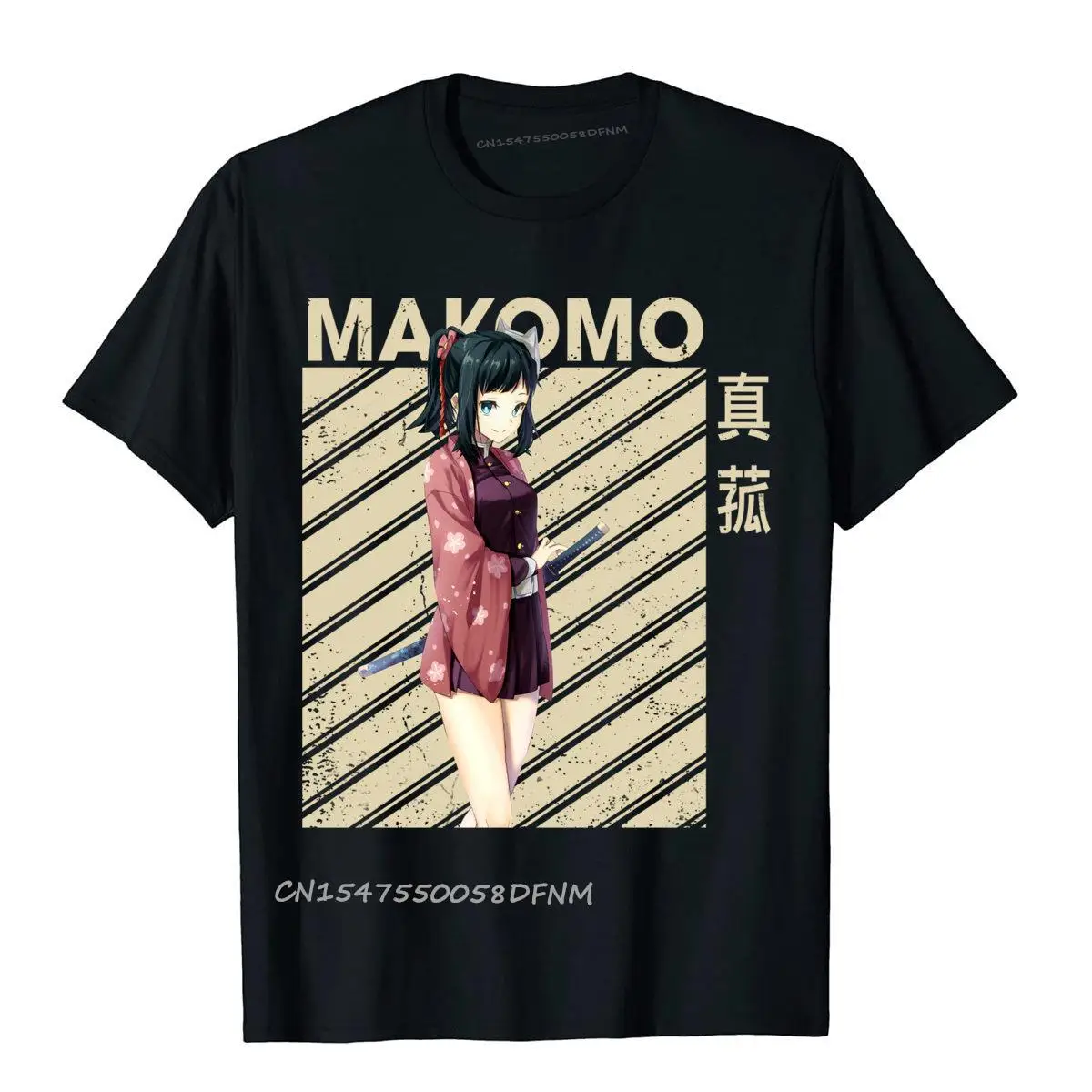 

Футболка с принтом классического искусства Makomo Demon Anime, Популярные топы, футболка Премиум-качества из хлопка для мужчин