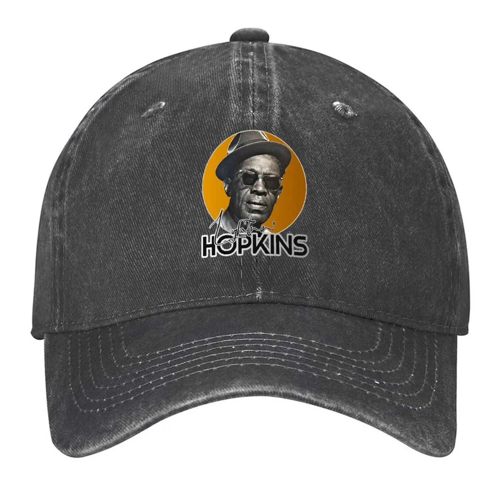 

Lightnin Hopkins Retro Lightnin Hopkins Gold Tribute Baseball Cap New In The Hat birthday Baseball Men Women's