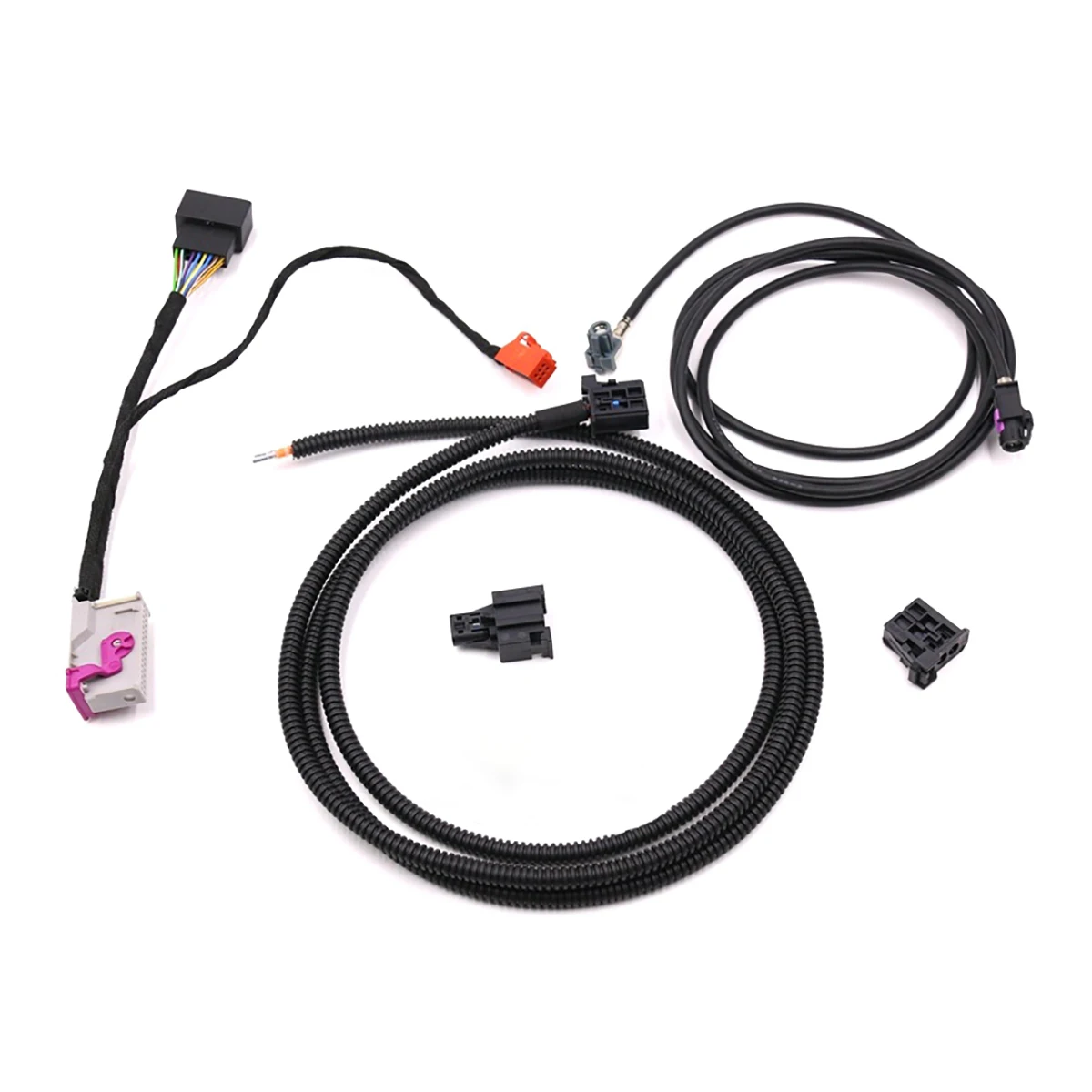 For Audi A3 8V S3 RS3 Q2 2013-2016 - Liquid Crystal Virtual Cluster Connector Adapter Wiring Cable and Iron Bracket