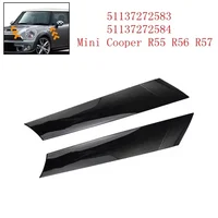 Embellecedor de poste de parabrisas, cubierta de moldura de Pilar para Mini Cooper R55 R56 R57 07-15, moldura lateral de parabrisas 51137272583 51137272584