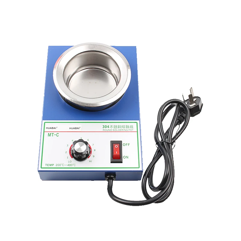 

MT-Series 304 Stainless Steel Adjustable Temperature Tin Melting Furnace Round 150-300w Small Tin Melting Furnace