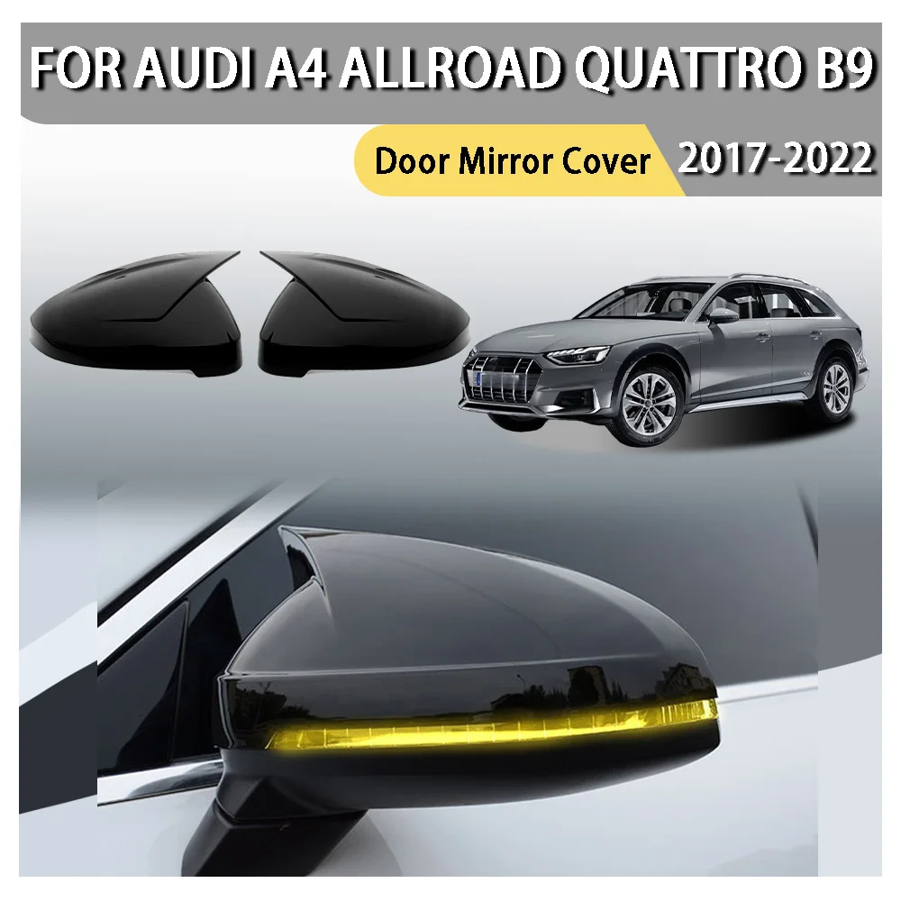 

Car Upgrade Bull-Horn Door Mirror Cover For Audi A4 Allroad Quattro B9 2017 2018 2019 2020 2021 2022 Car Decoration
