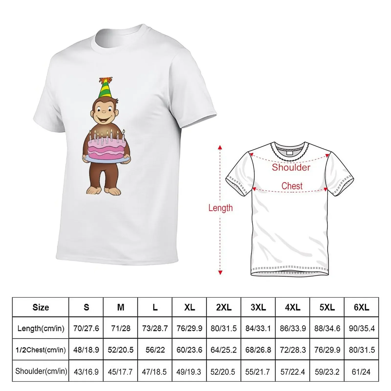 Curious George birthday T-Shirt funnys sublime workout shirts for men