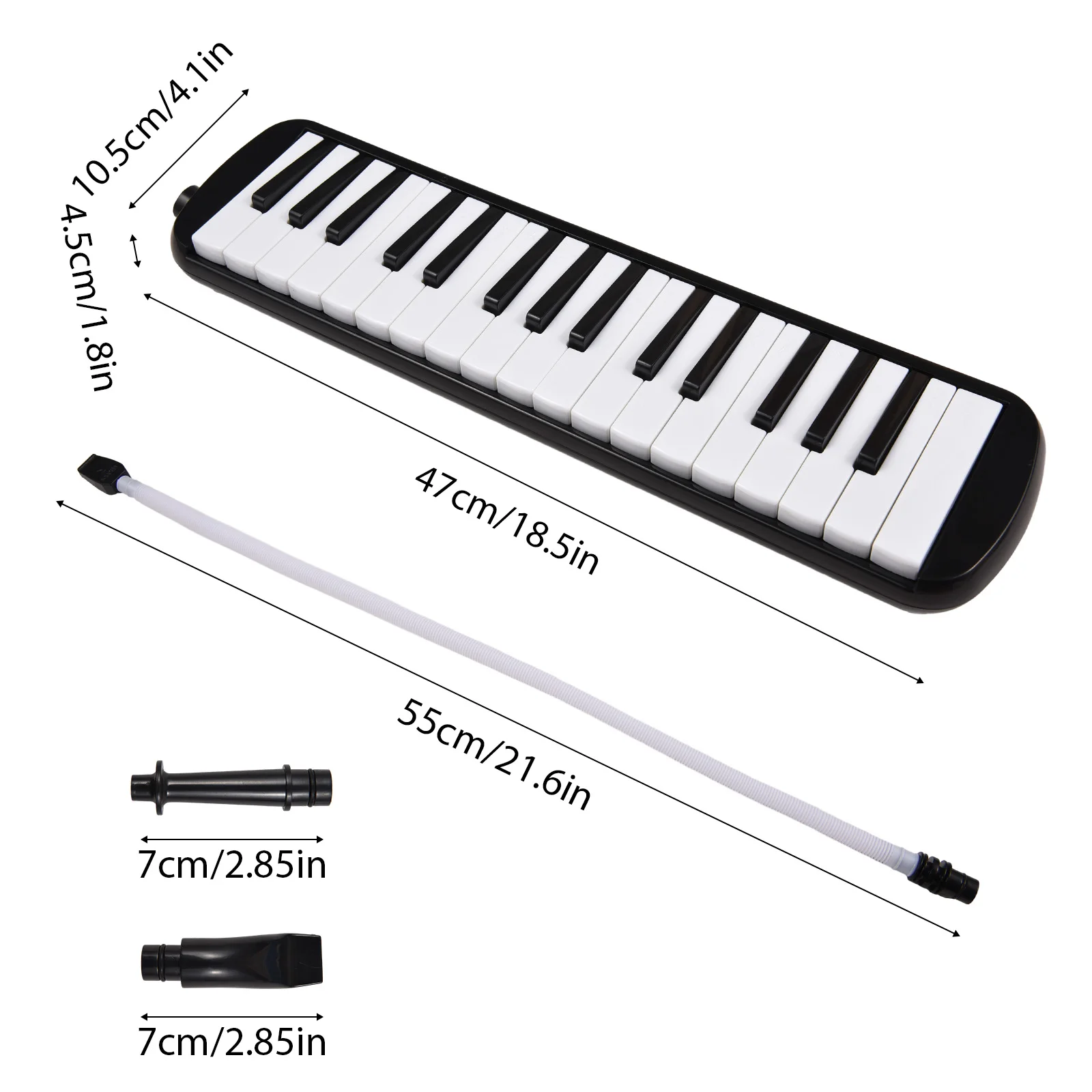 32 Keys Melodica Instrument Melodica Air Piano Keyboard with Soft Blow Pipe Blowing Nozzles Melodica Wind Instruments with Bag