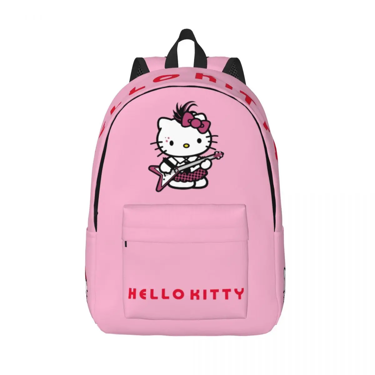 Rock And Roll Knapsack Sanrio Hello Kitty Couple Fashion Travel Back To School Gift Multi Compartment Knapsack