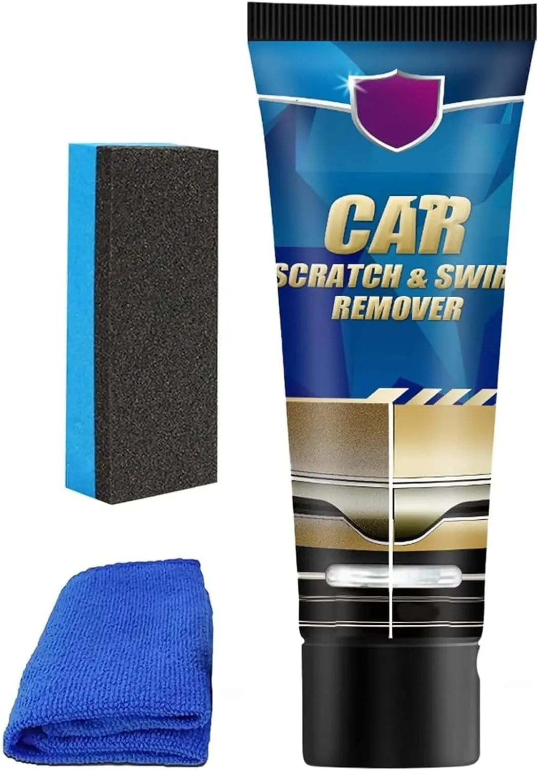 Scratch Remover , Scratch and Swirl Remover Solvent Repair Paint Scratches（120ML+Sponge）