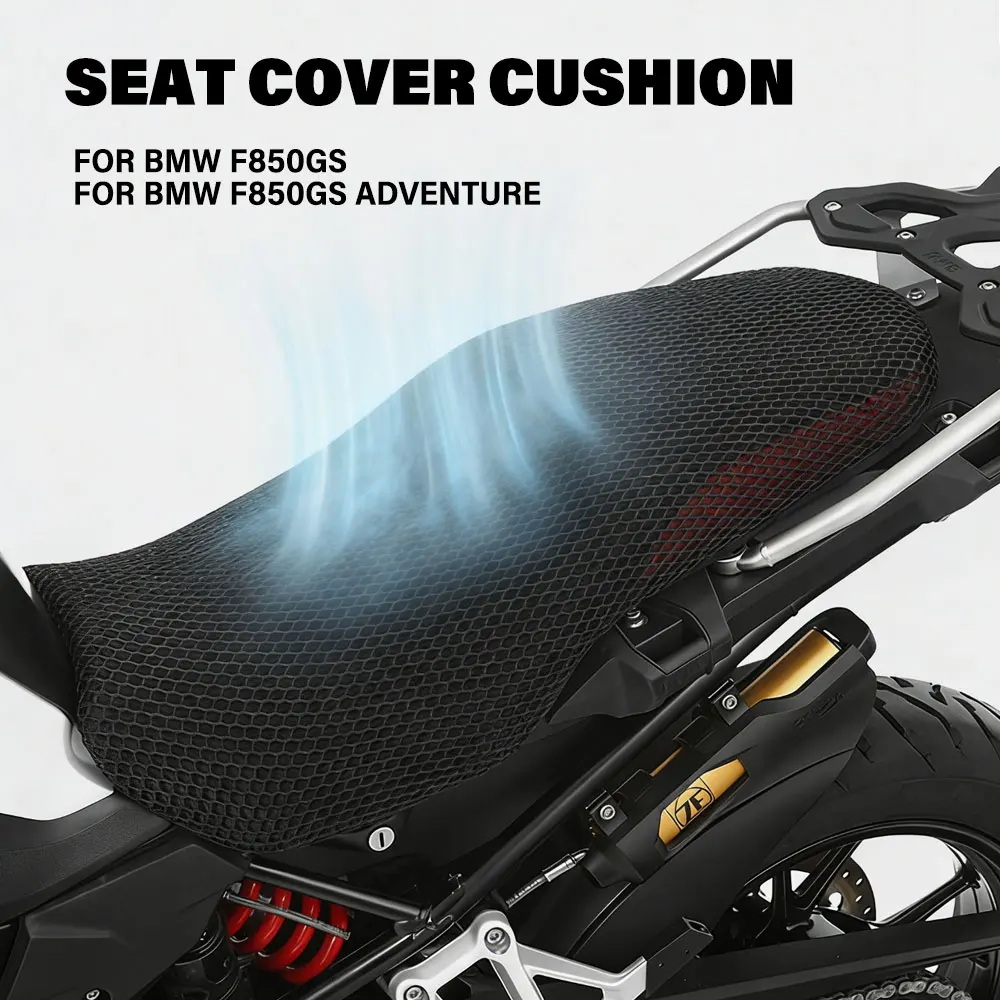 For BMW F750GS F850GS ADV 3D Air Mesh Seat Cover Breathable Honeycomb Cushion F 750 850 GS Motorcycle Accessories