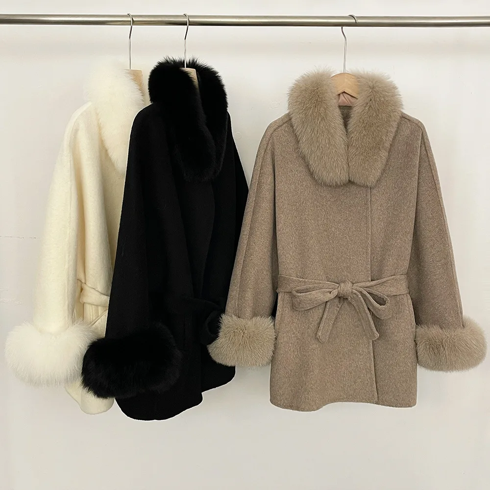 2025 Women's Autumn and Winter New Age-reducing Style Double-sided Woolen Coat