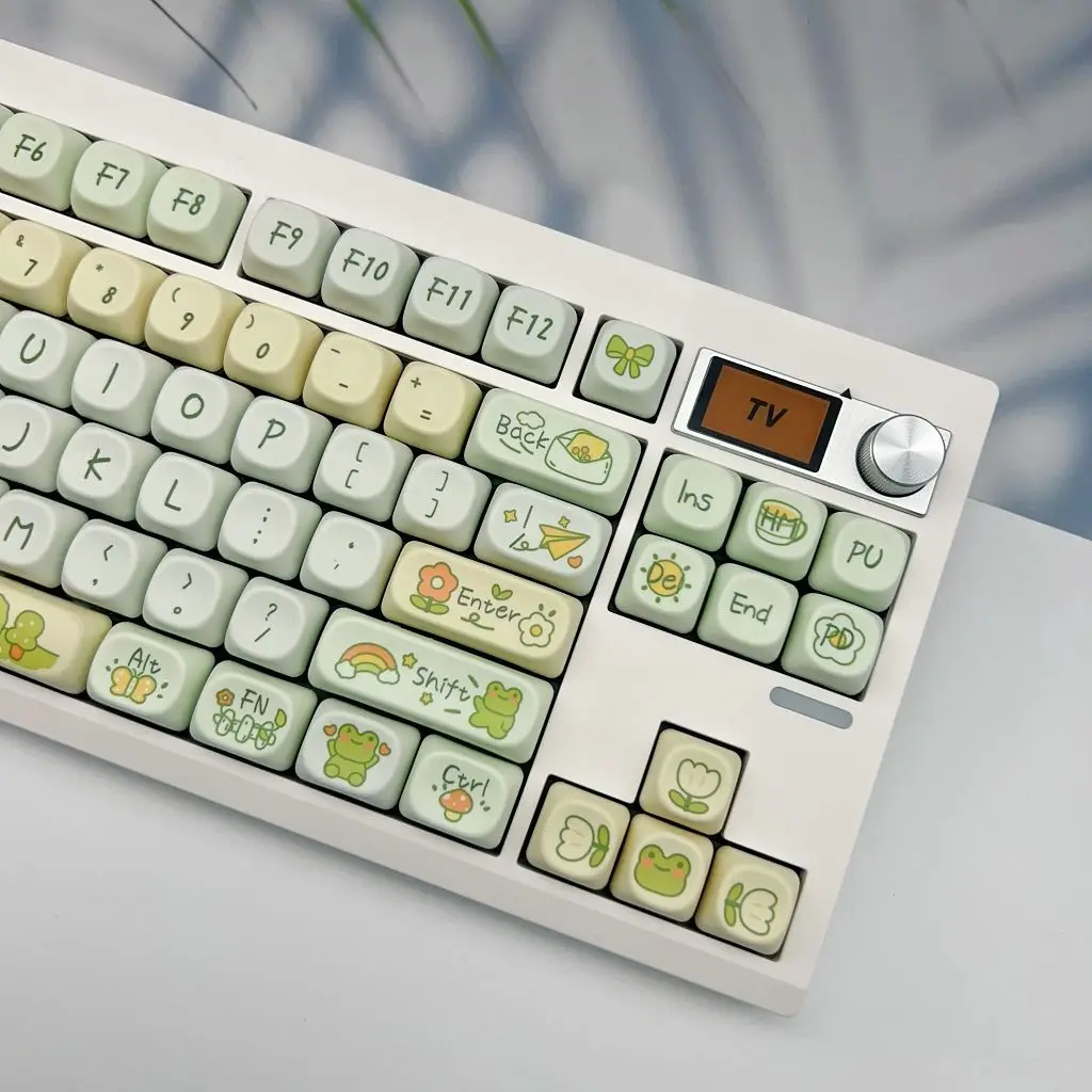 Imagem -02 - Teclado Gamer Mecânica Pbt Keycaps Dye Sublimation Primavera Temático Perfil Moa Switches Gateron mx 138 Chaves