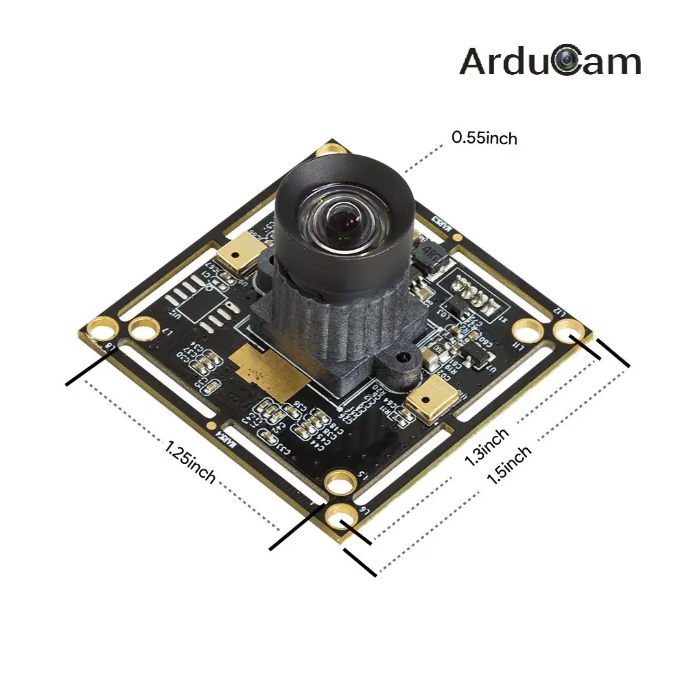 Arducam 2MP IMX323 słabe oświetlenie niewielkie zniekształcenia moduł kamery USB z mikrofonem