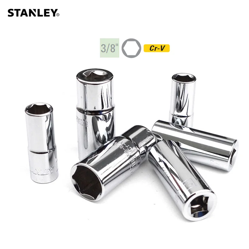 Stanley 1 pièce 6 points professionnel 3/8 dr. Clé à douille métrique profonde 8mm 9m 10mm 11mm 12mm à 22mm outils de pilote de douille de couple