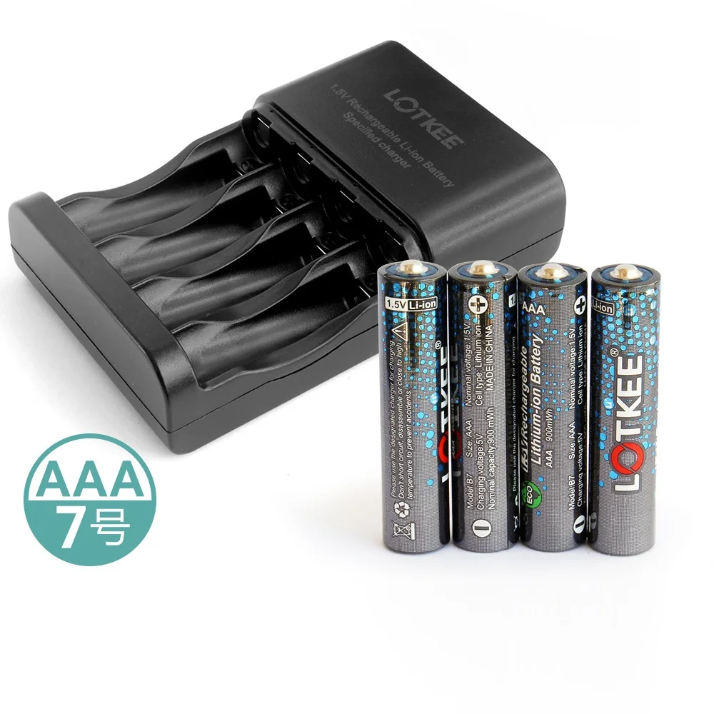 1.5V aaa Lithium Battery Rechargeable Battery + Charger Micro 5V Fast Charger for aa and aaa rechargeable batteries