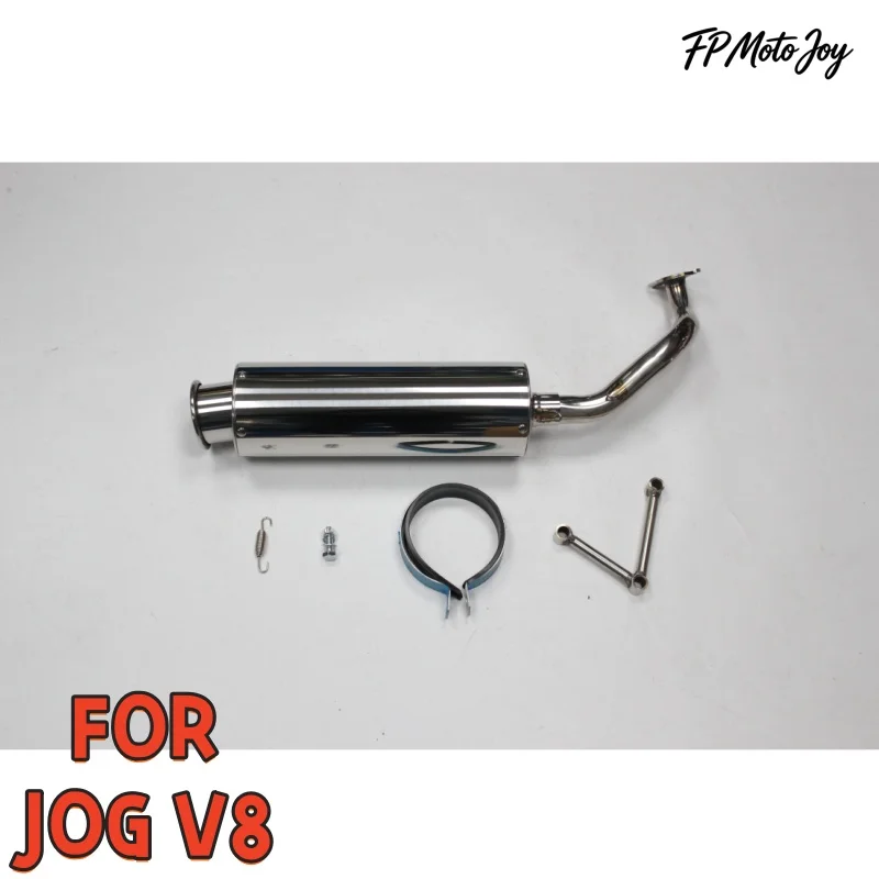 V8 Racing Full Exhaust System Stainless Steel Modified Muffler Pipe For Yamaha JOG50 JOG90 Honda DIO ZX 2 Stroke 50cc Scooter