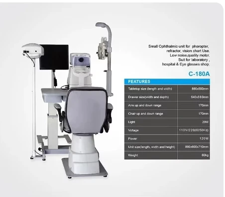 Hot Sale Most Economic and cheapest Chair combined table and chair C-180A ophthalmic unit