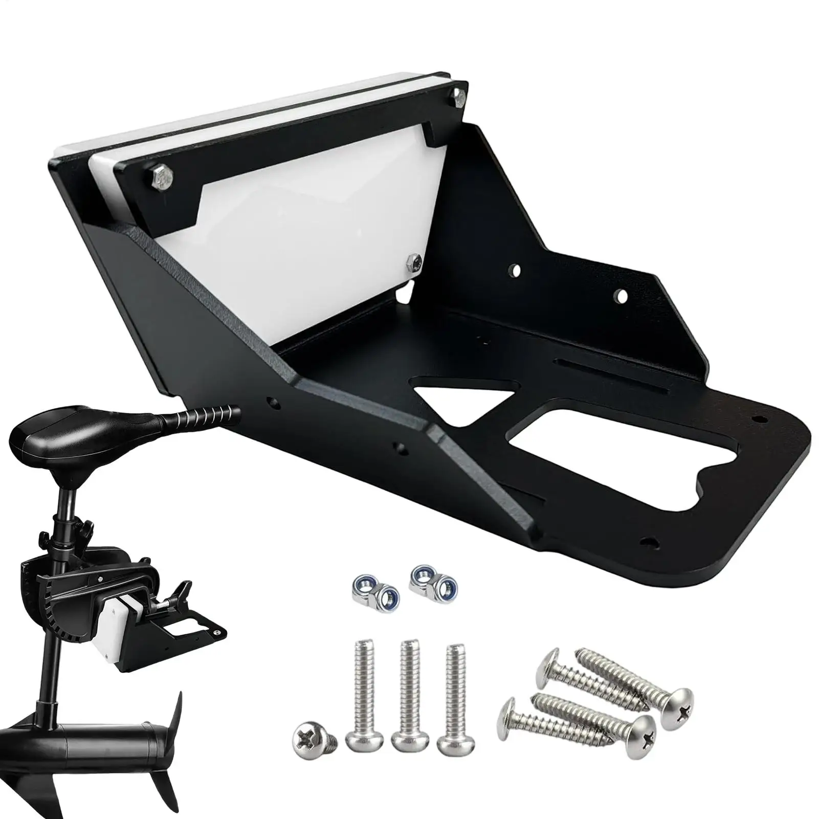 

Kayak Trolling Motor Mount Quick Release Bracket With Noise Reduction & Aluminum Locking For Fishing Boat Inflatable Raft Marine