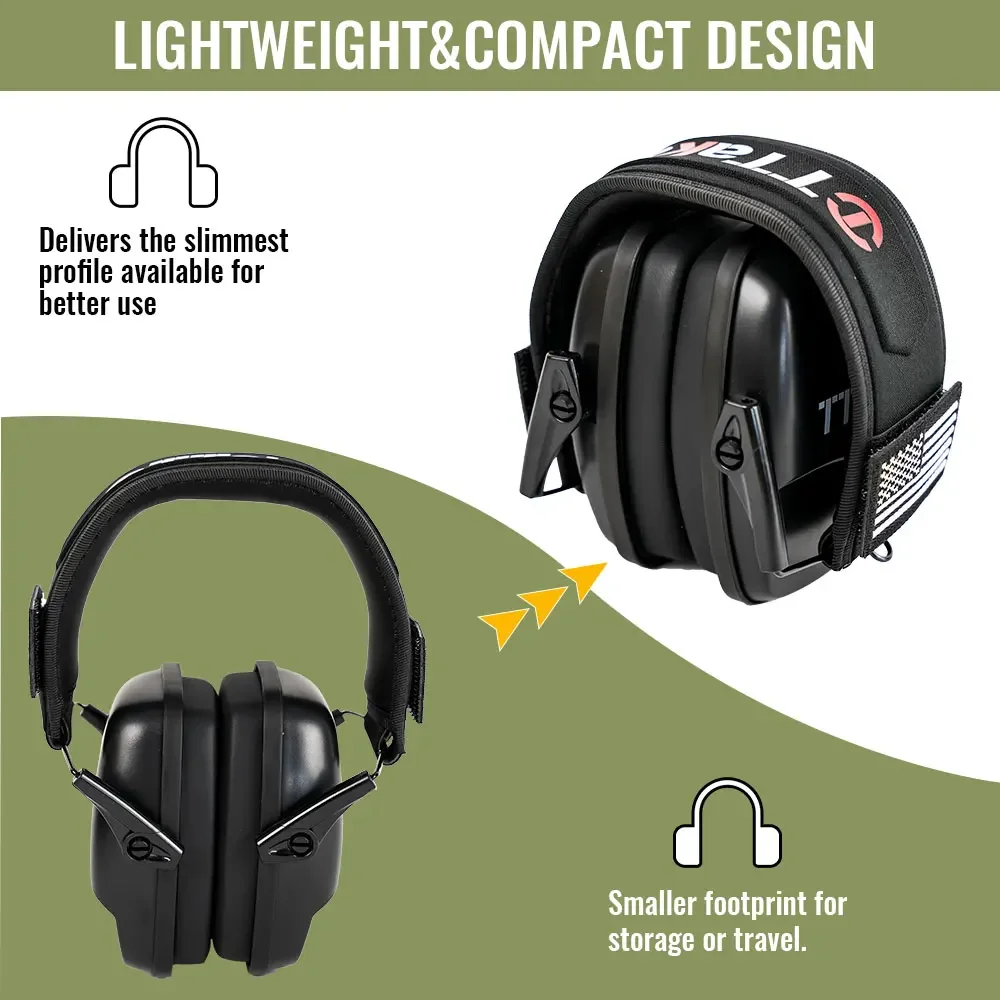 غطاء للأذنين، سماعات رأس نشطة لإطلاق النار، حماية السمع الإلكترونية، حماية الأذن، تقليل الضوضاء، سماعة رأس الصيد النشطة #2