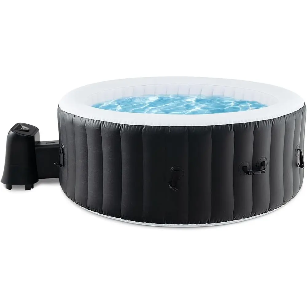 

Portable 4-6 Person Pool Hot Tub with 130 Jets, Electric Heater, Filter, and Thermal Cover