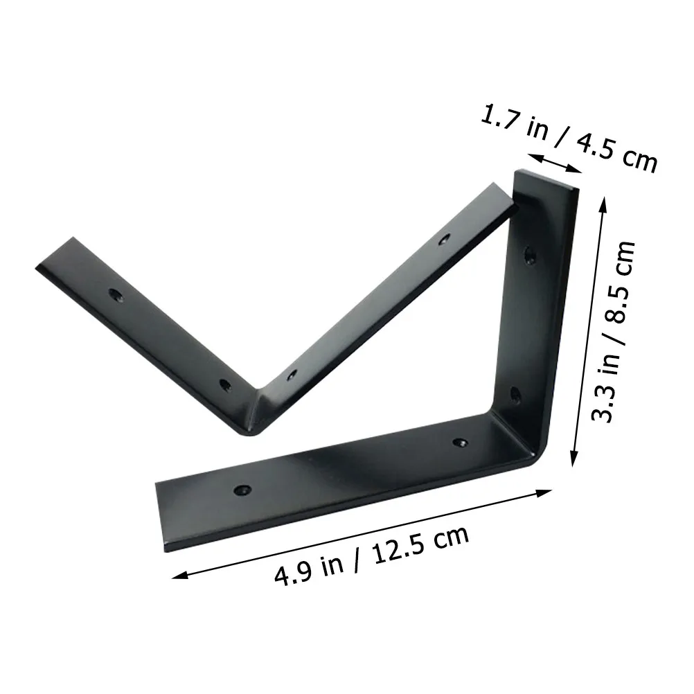 Stainless Steel Shelf Brackets 2 Pack Heavy Duty Wall Mounted Supports for Home Garage Bathroom Office