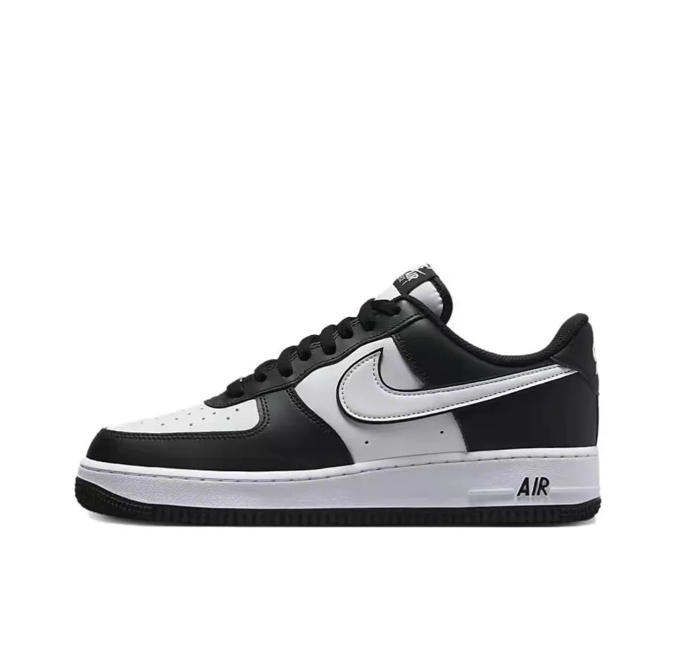 Nike Air Force 1 Low „Panda“ schwarz-weiße, lässige, vielseitige Retro-Sportschuhe für Männer und Frauen, rutschfeste Low-Top-Boardschuhe