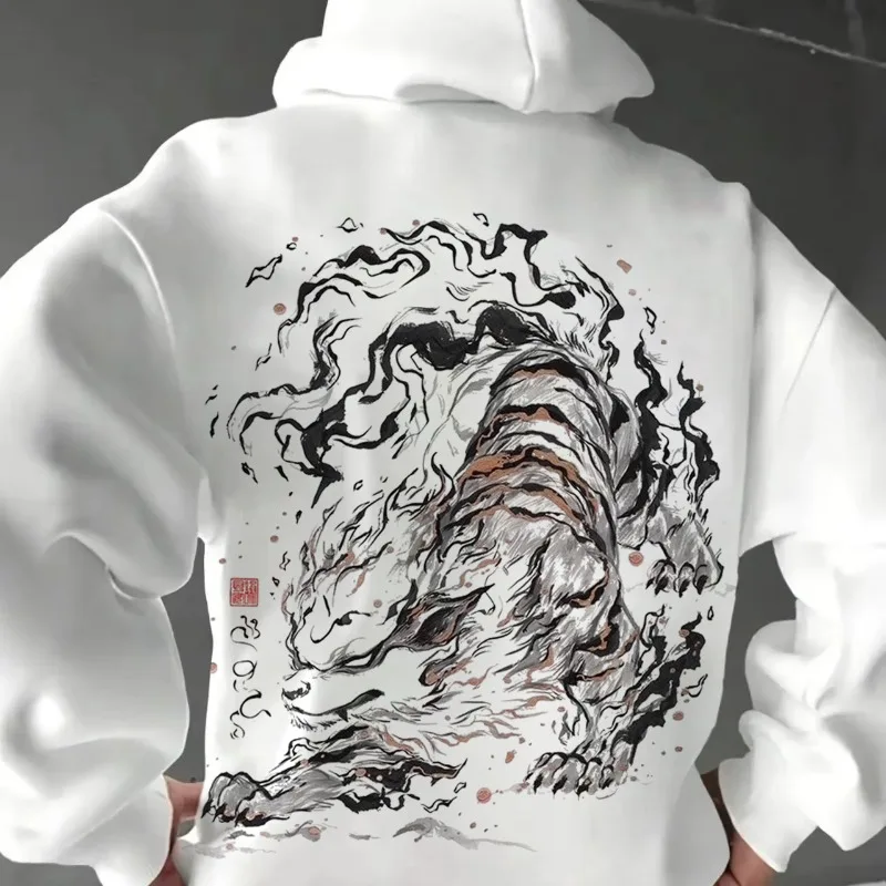 بوكيمون الحبر الفن طباعة هوديي للرجال والنساء 2025 الخريف/الشتاء جديد Y2K Harajuku حجم كبير بلوزة غير رسمية كبيرة الحجم