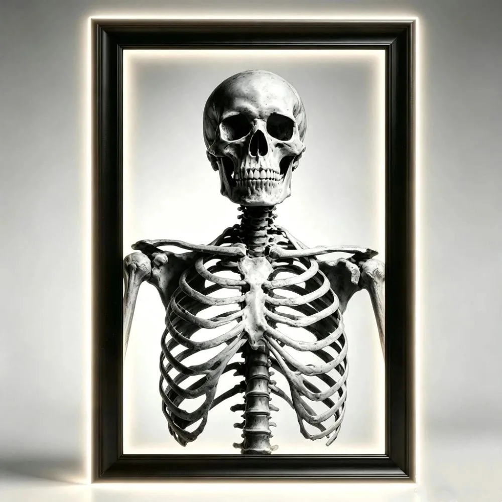 LED Light Up Ghost Mirror Holographic Wooden Frame Hologram Ghost Mirror Lighted Floating Ghost Illusion Mirror Halloween Party