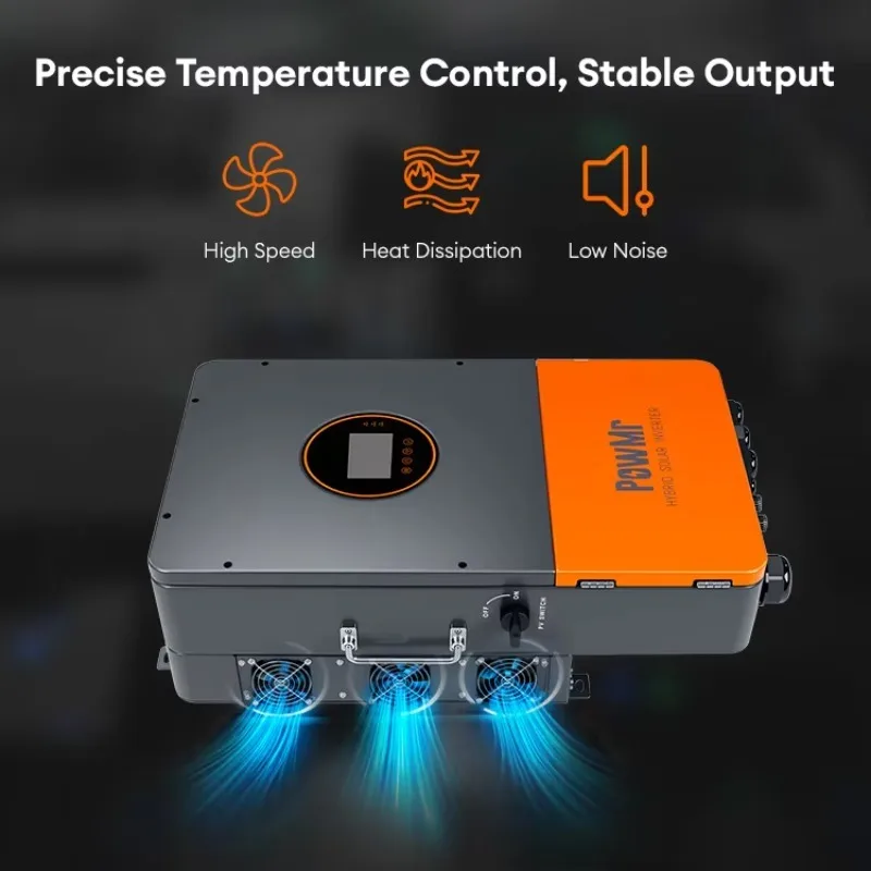 Smart Touch Display IP65 12KW 110V/240V/208V Split/three Phase Output Built-in Circuit Breaker Hybrid Solar Inverter