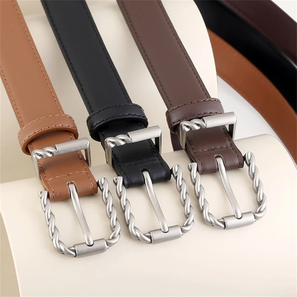 

Элегантные ремни в корейском стиле для женщин, серебряная пряжка, регулируемый пояс для брюк, джинсов, женские модные ремни, аксессуары