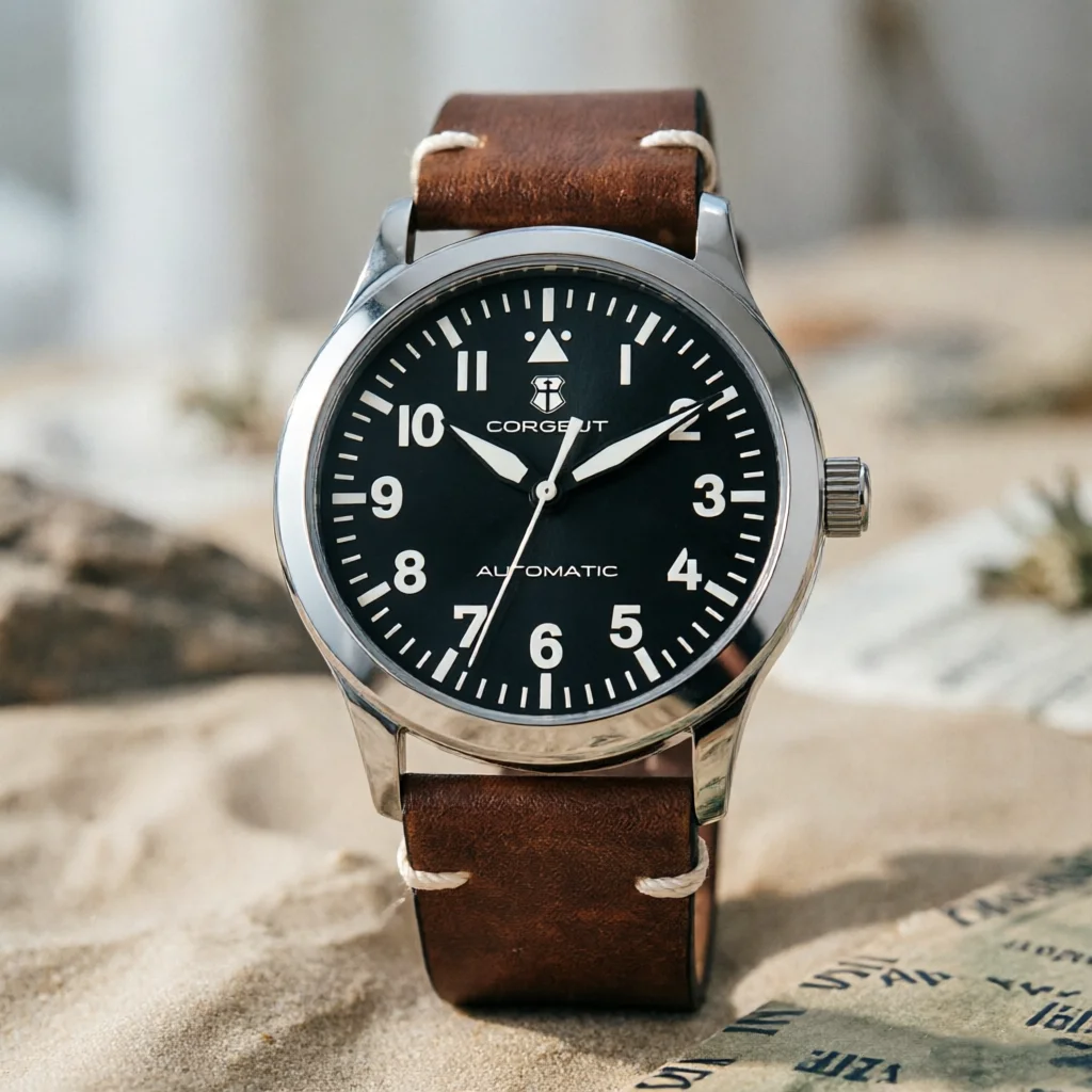 

Corgeut 42mm Miyota Automatic Mechanical Watch Luxury Brand Fashion Sapphire Men Simple Leather Luminous Wristwatch Watches