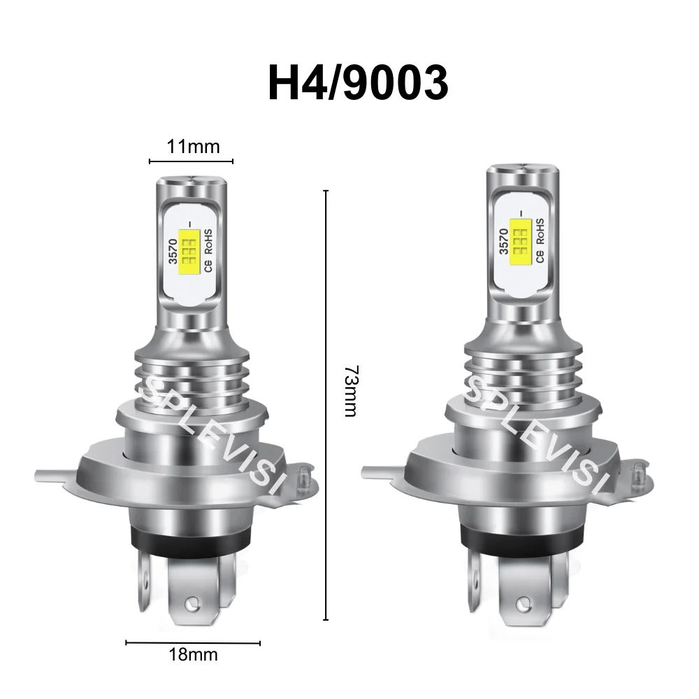 Reemplazo de luz delantera H4/9003 LED faro 6000K Compatible con ski-doo Grand Touring 900 2014 2015 2016 bombillas de moto de nieve