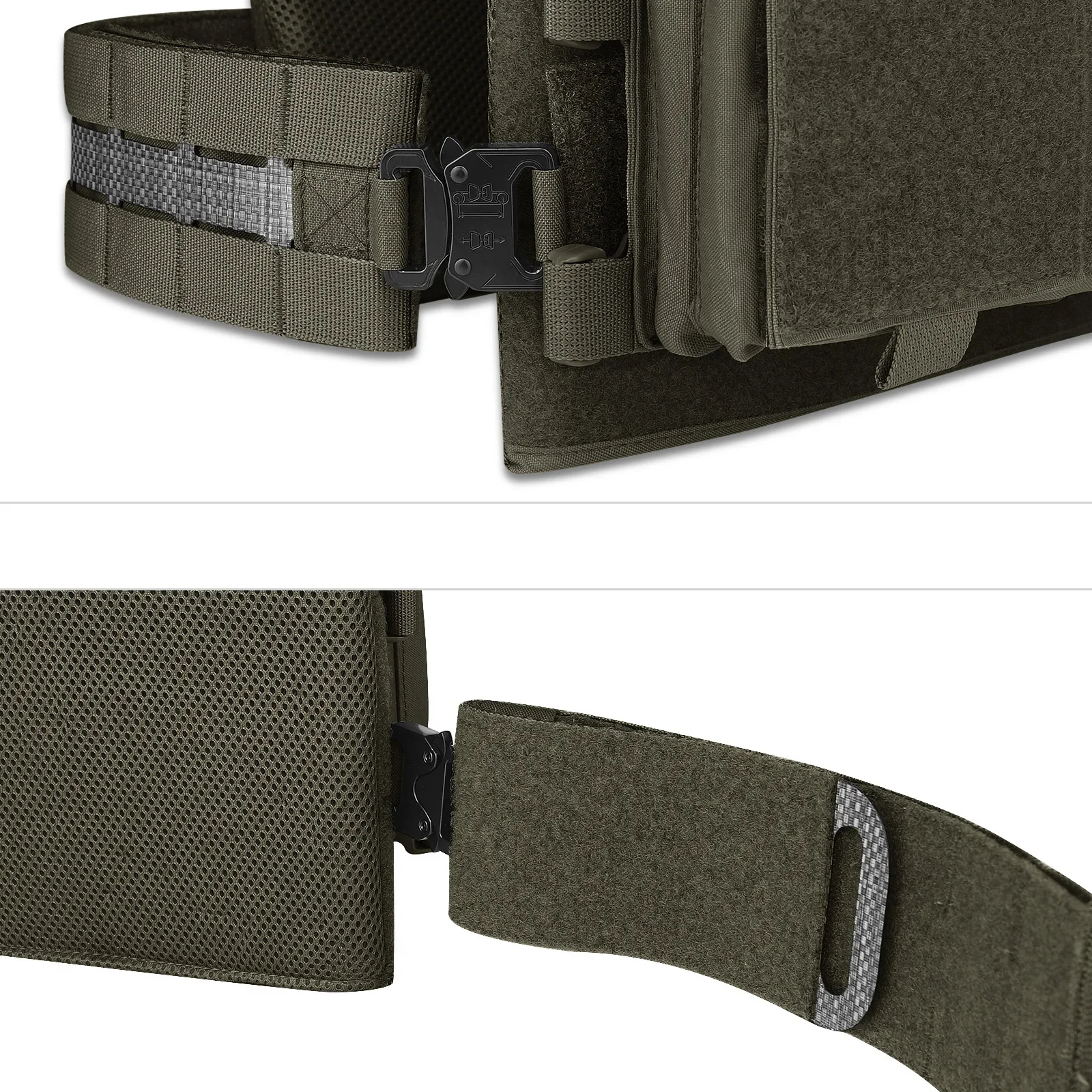 KRYDEX Tactical Quick Release Metal Buckle Cummerbund Adapter Kit for FCPC V5 AVS Hunting Plate Carrier Molle Cummerbund