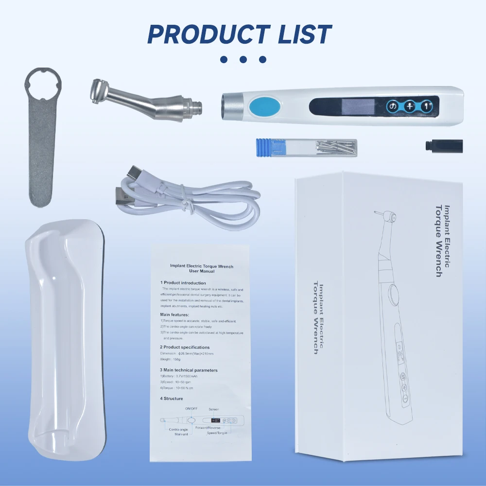 XND Dental Electric Implant Torque Wrench Universal 16 Types Screwdriver Wireless Portable Motor Dentistry Implant Repair Tools