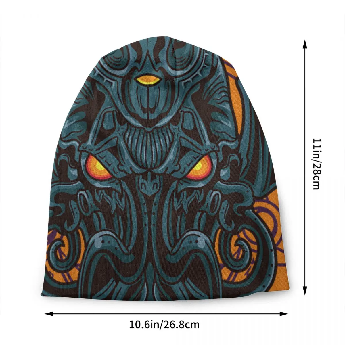 The Call Of Cthulhu Skullies Beanies Caps Streetwear Winter Warm Knit Hat Adult Unisex Dark Occult Mythical Monster Bonnet Hats