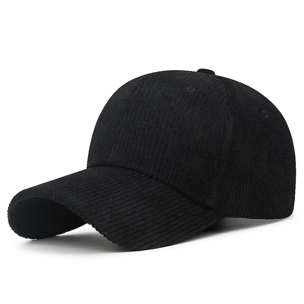 Adjustable Unisex Corduroy Baseball Cap Vintage Hip Hop Hat Outdoor Sports Visor