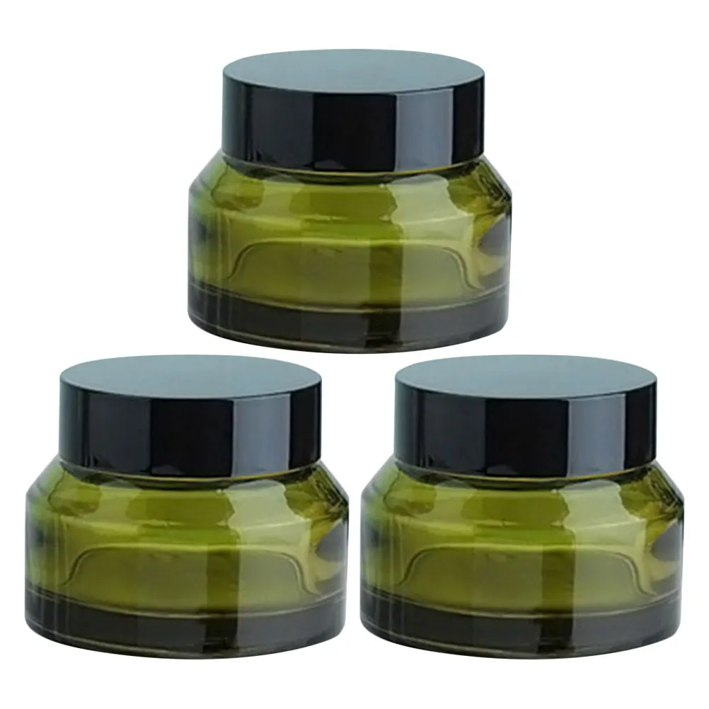 

3Pcs 50g Cream Storage Jars Refreshing Color Portable Travel Containers Light Blocking Design Cream Jar Containers with Lids
