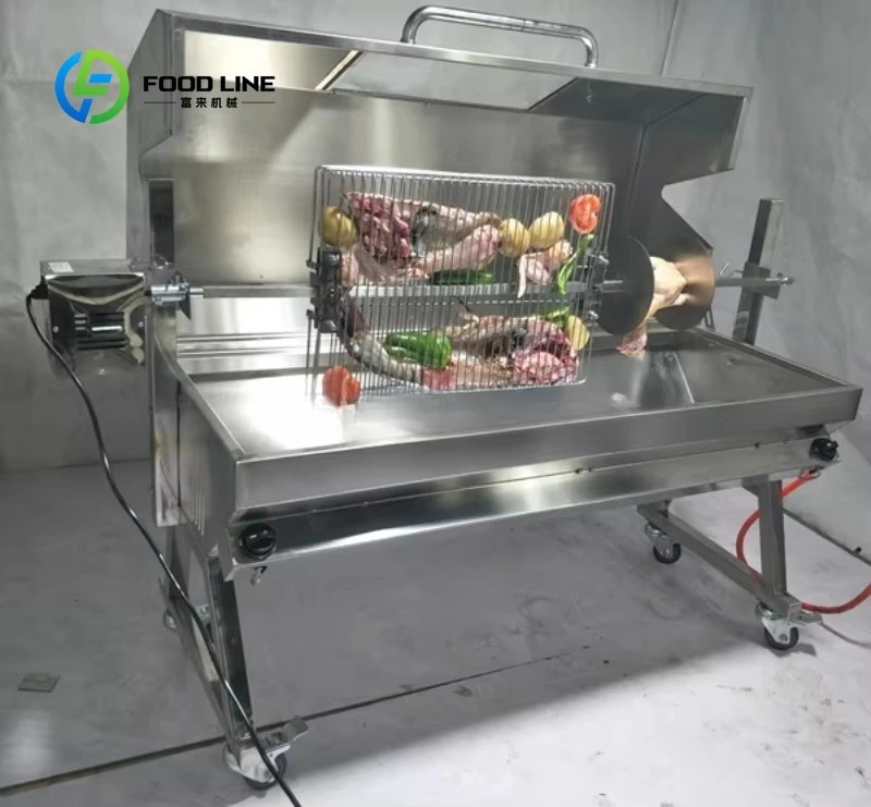 

Customized size Large stainless steel gas grill grill spitting grill with gas burner
