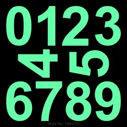 Glow Number Stickers Tag Self-adhesive Numeral Door Plaque House Drawer Sign Gate Digits Hotel Home Sticker Address Door Label