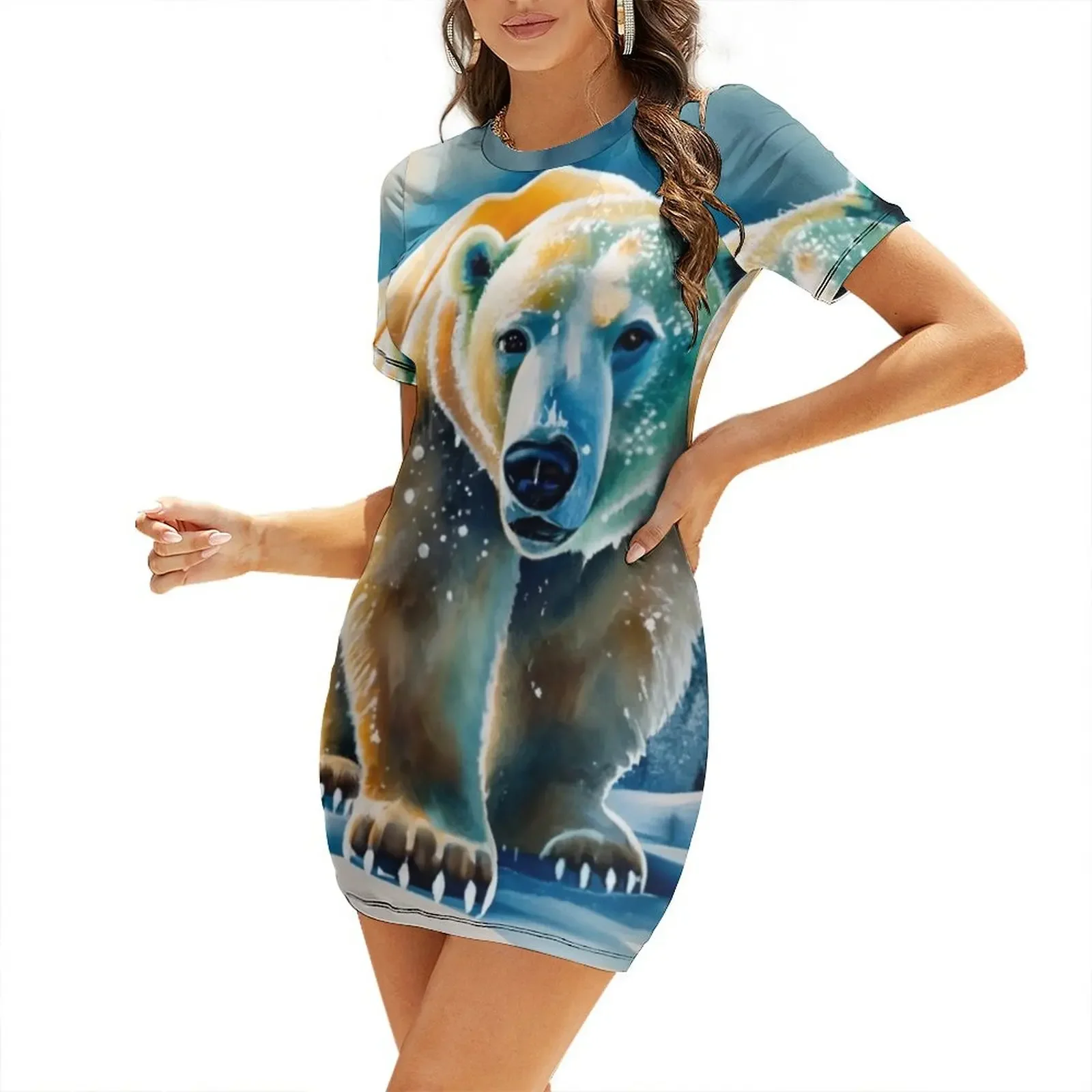 

Polar Bear Short-Sleeved Dress Dress women summer dress for women 2026
