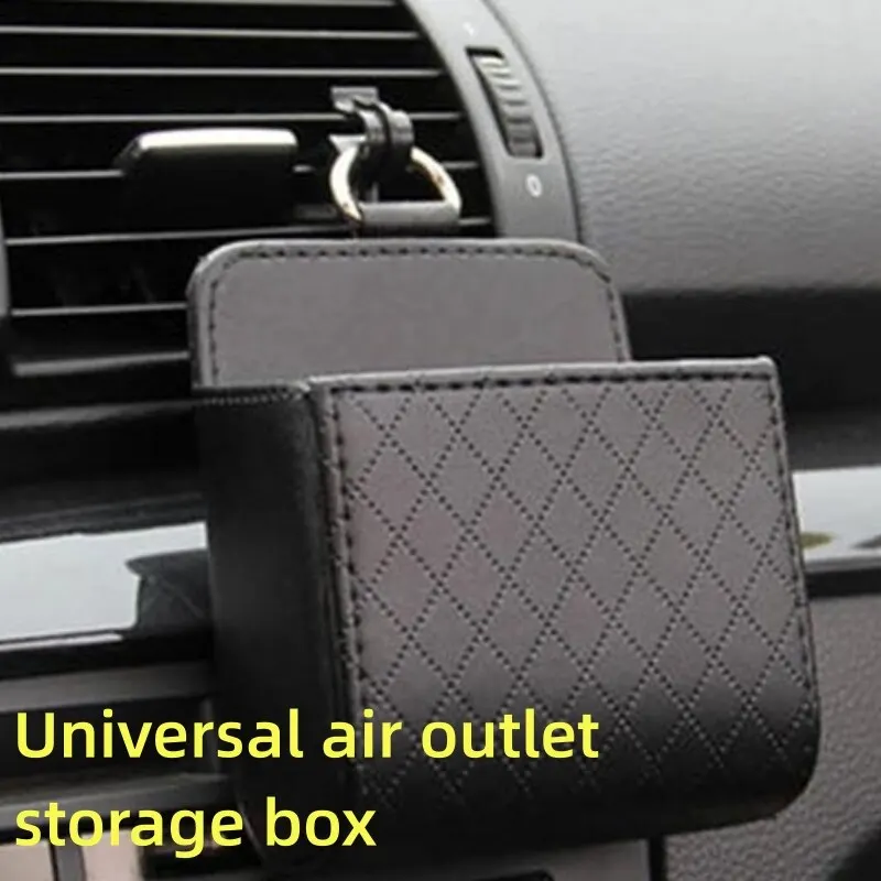 Car Storage Bag Air Vent Dashboard Hanging Leather Organizer For Jetta Mk5 Internal Spare Parts Golf 5 Accessories Prada