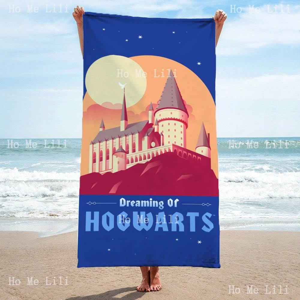 Cartoon Castle Moon Soft Highly Absorbent Quick-Drying Towel Multipurpose For Bathroom Hotel Gym And Spa