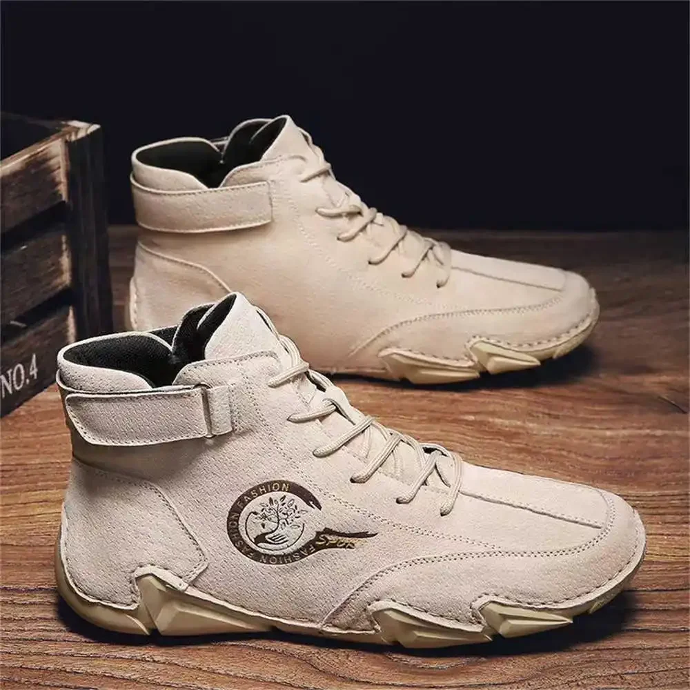 

Super Big Size Round Toe Vip Luxury Brand Shoes White Men's Boot Sneakers Husband Sport Novelties Genuine Brand Trainners