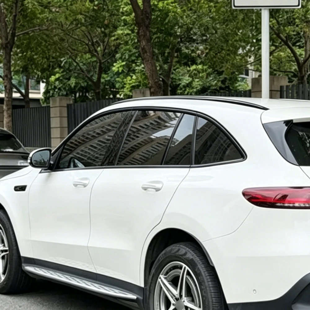 For Mercedes Benz EQC N293 2020-2023 Window Chrome Delete Blackout ABC Pillars Glossy Black Stickers