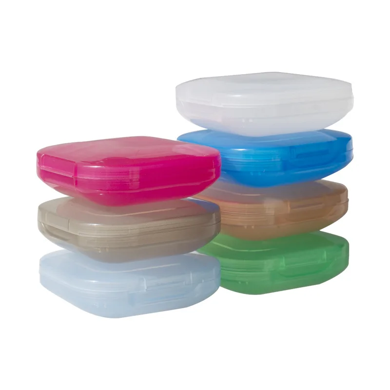 30pcs Dental Retainer Case Mouth Guard Case Orthodontic Denture Storage Container transparent  Teeth Retainer Box